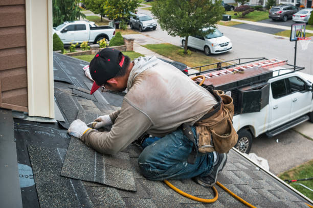 Professional Roof Inspection technician working in Winthrop, ME